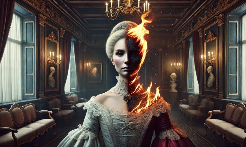 countess with half burn face ai