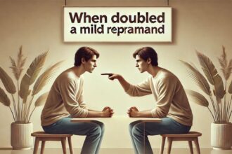 when doubled a mild reprimand