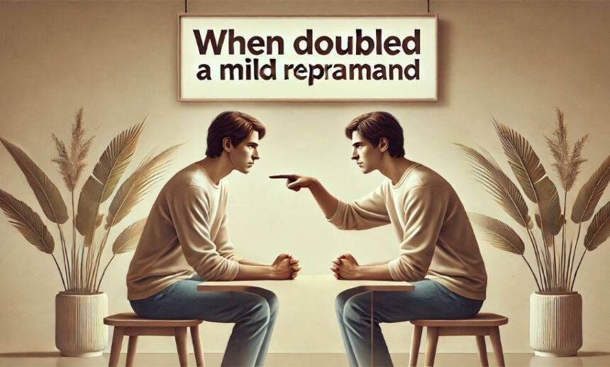 when doubled a mild reprimand